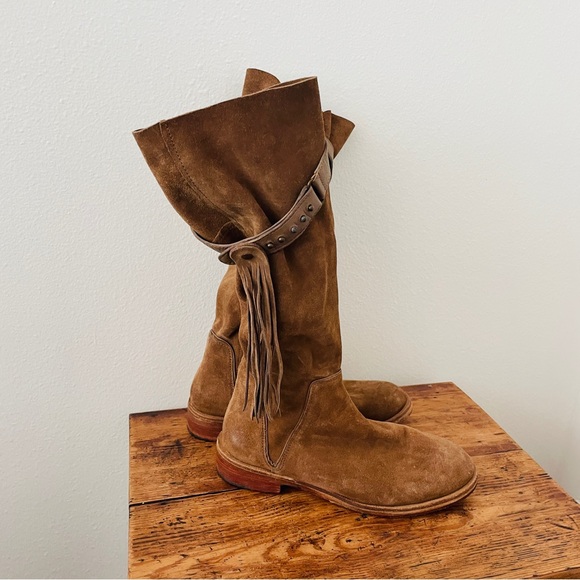 Free People Sayre Mid Boots Fringe Boho Festival - Picture 2 of 11